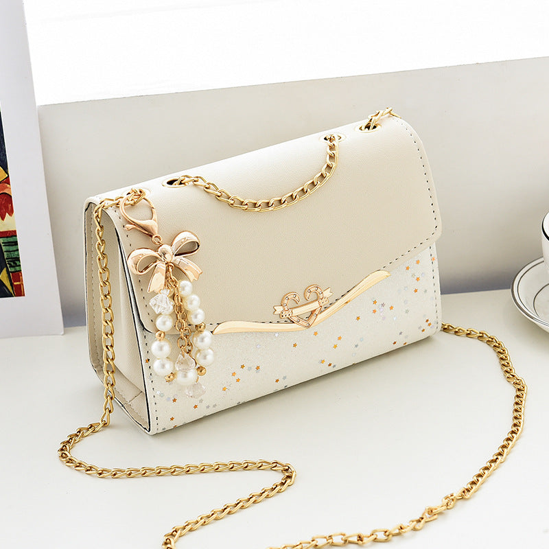 Chain Strap Sequins Crossbody Shoulder Bag