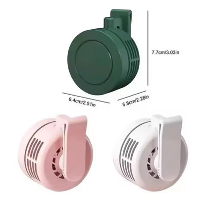 Outdoor Clip-On Fan for Camping & Fishing – Portable Bladeless Neck Fan, USB Rechargeable Belt Fan for Hiking & Travel