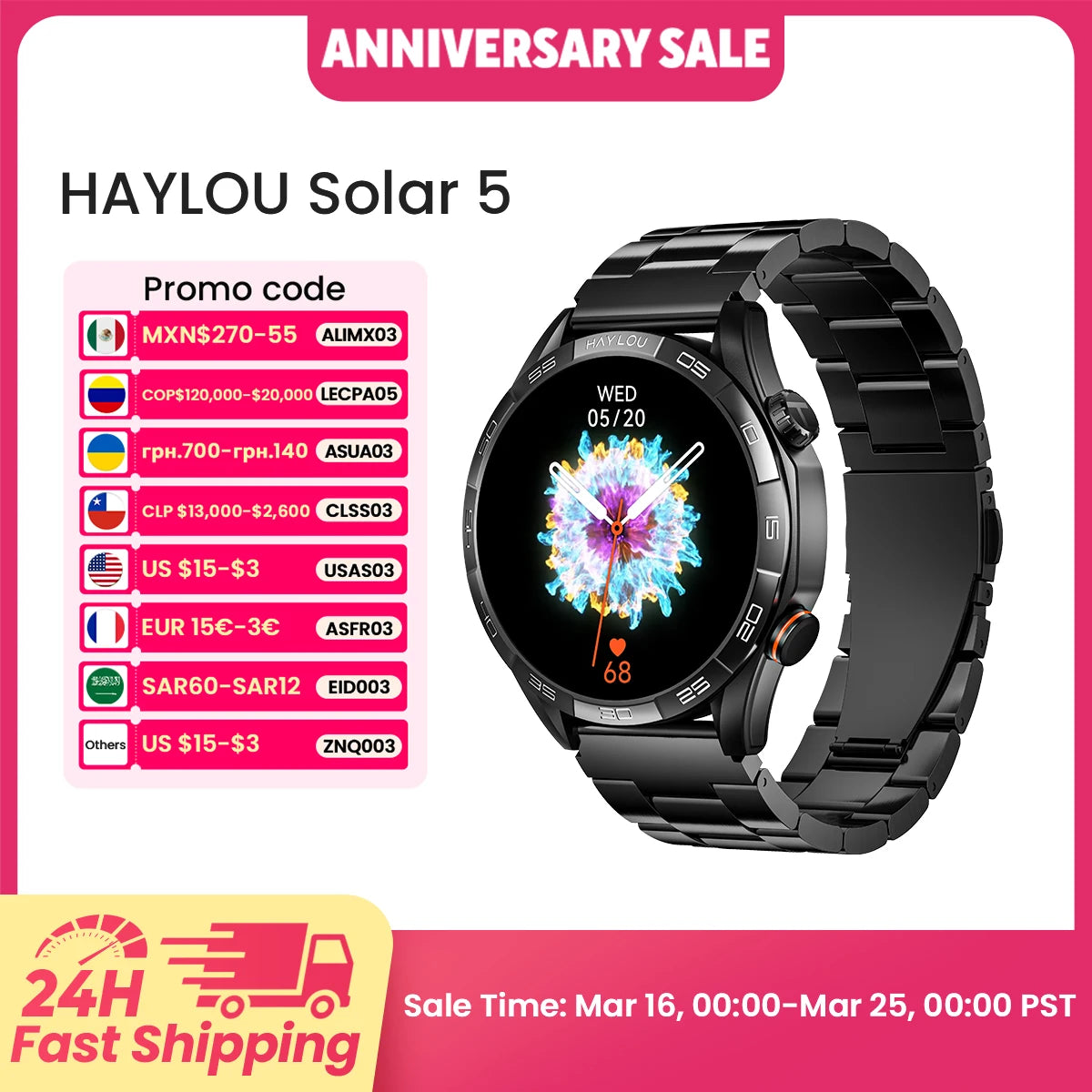 AMOLED Bluetooth Calling Smartwatch – 24H Health & Sports