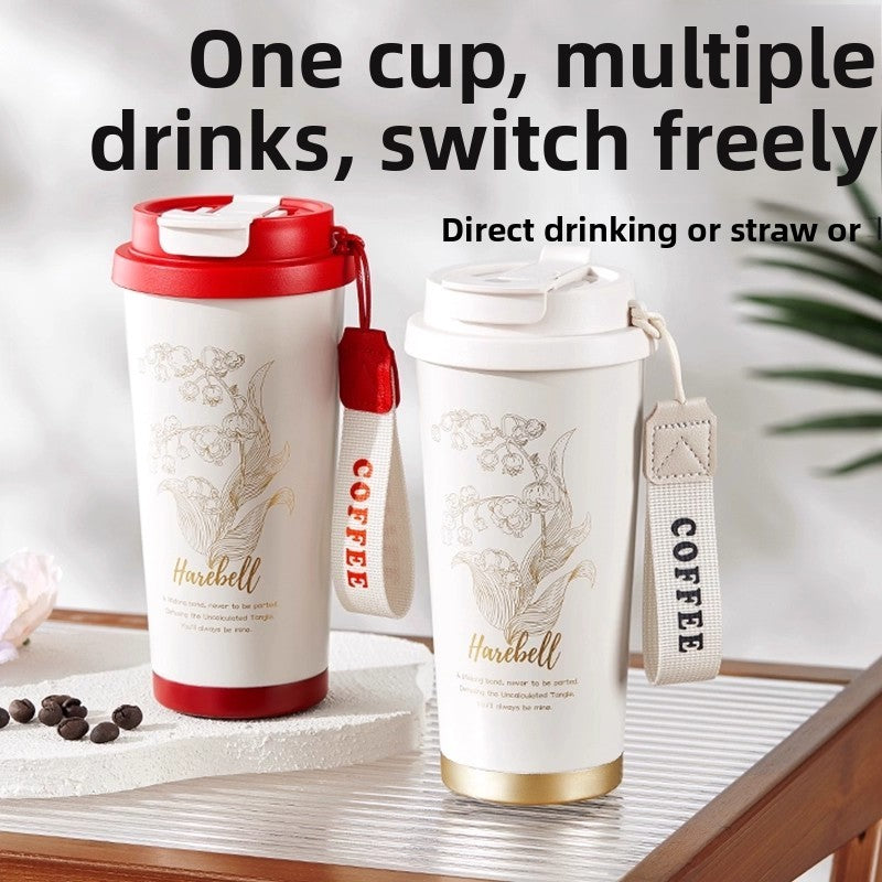 Floral Insulated Tumbler with Straw